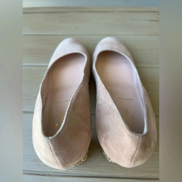 Kate Spade Anastasia Pink Suede Gold Glitter Block Heel Sz 9 - Picture 8 of 12